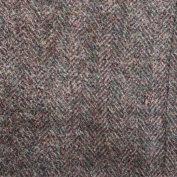 Vintage Ireland Wool Herringbone Pencil Skirt Paul Costelloe Double Back Pleat - Picture 5 of 12